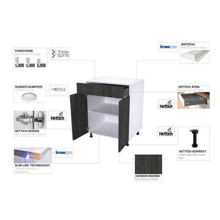 Threespine Ready to Assemble Cabinet P1239