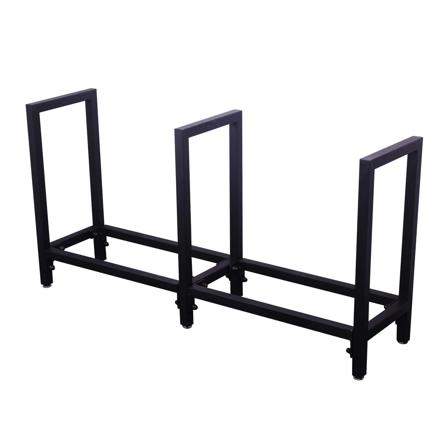 Black Steel Firewood Log Rack B708715