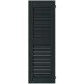 2-Pack 18-in W x 39-in H Black Forest Green Louvered Wood Exterior Shutters R96928