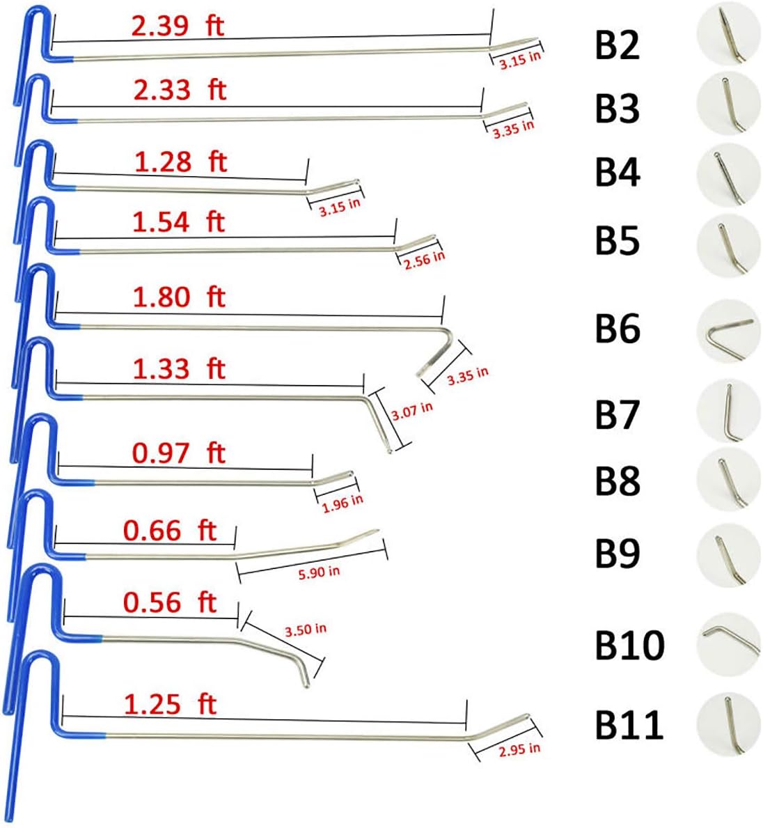31PCS Car Paintless Dent Repair Rod Tools G84798