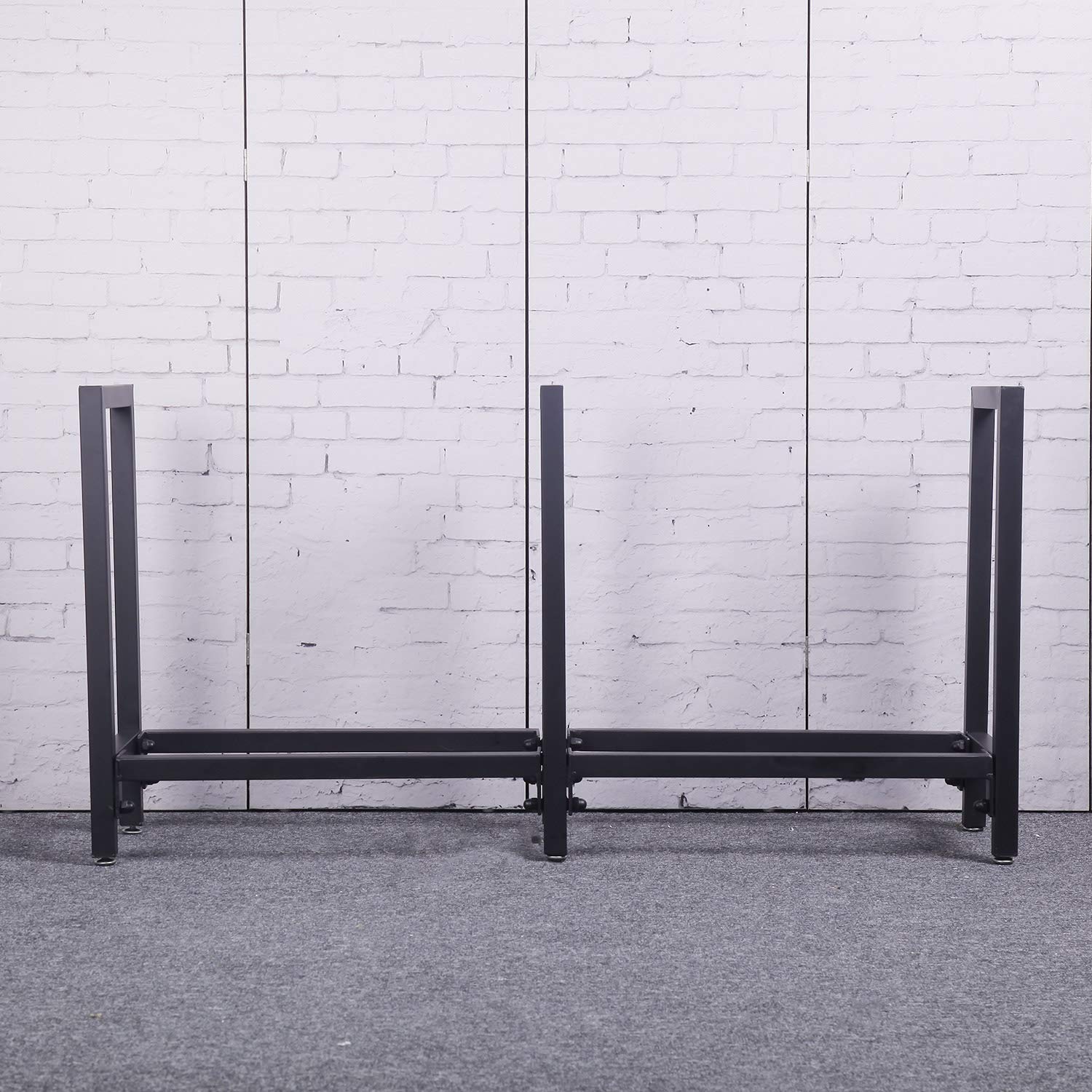 Black Steel Firewood Log Rack B708715