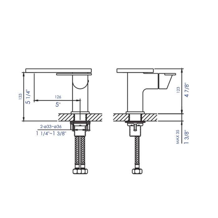 Brushed Nickel Single-Lever Bathroom Faucet V151472