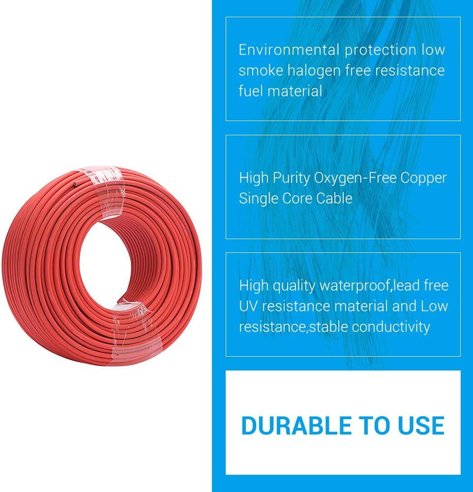 10AWG Solar Extension Cable 95 Feet Black Q29589