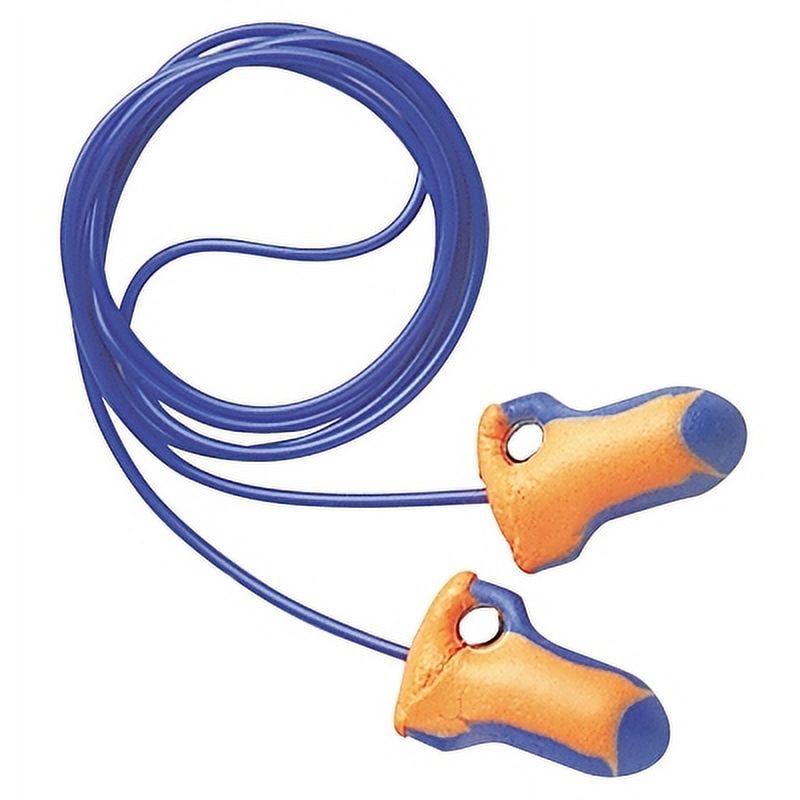 Corded Foam Earplugs, Blue/Orange, Bundle of 2 Boxes G50820