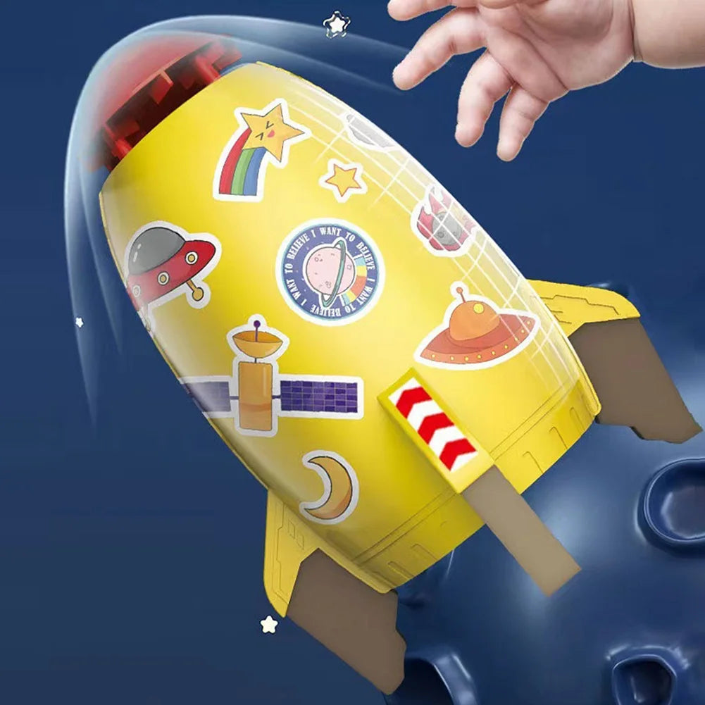 Yellow Plastic Rocket Sprinkler for Kids I2795