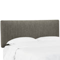Gray Pleated California King Headboard K546
