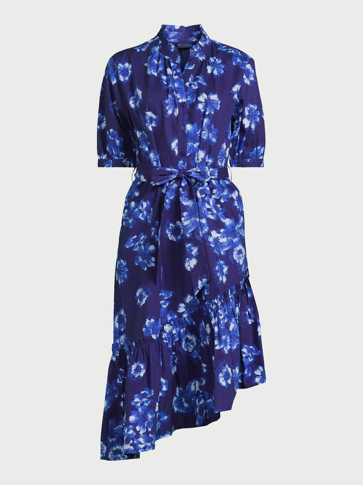 Asymmetrical Ruffle Midi Dress Y433