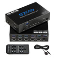4-Port USB 3.0 KVM Switch HDMI 4K 60Hz with USB Peripheral Hub and IR Remote T79796