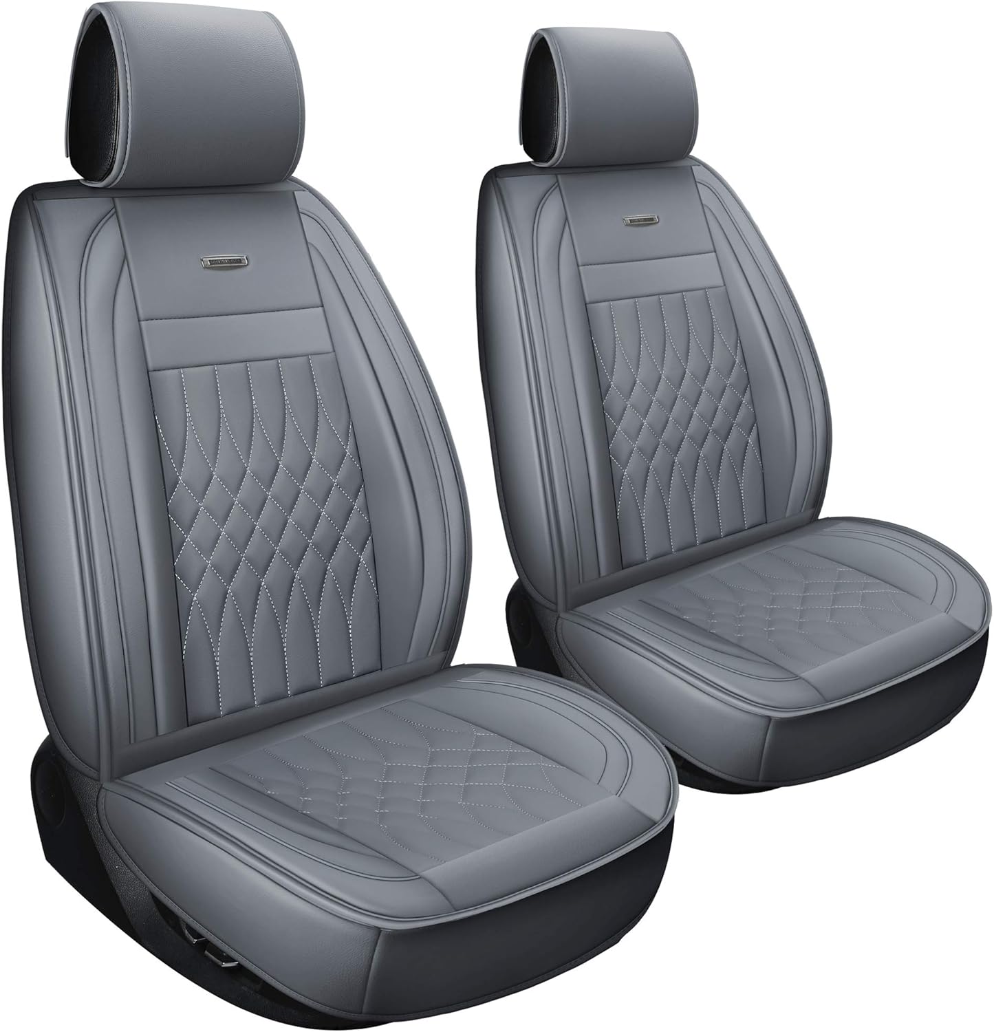 2 PC Waterproof Faux Leather Front Car Seat Covers L3751