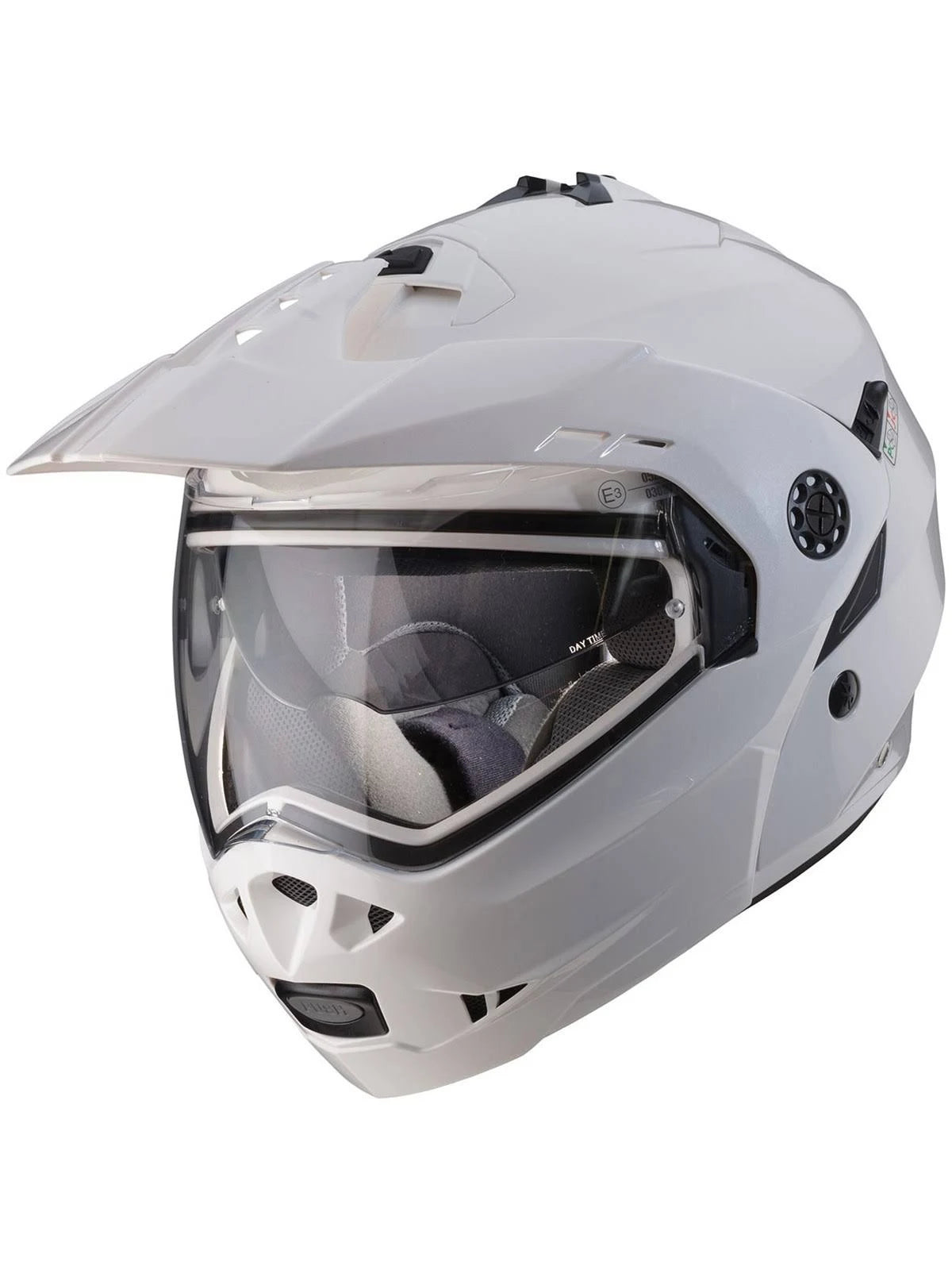 White Tourmax Motorcycle Helmet D200912