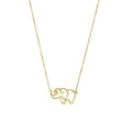 14k Yellow Gold Elephant Pendant Necklace 17 Inches Y122955