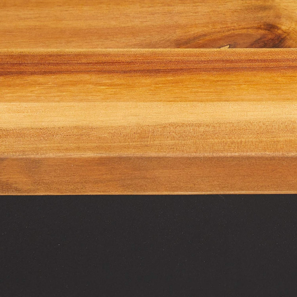 Teak Finish Black Acacia Wood Dining Table V869