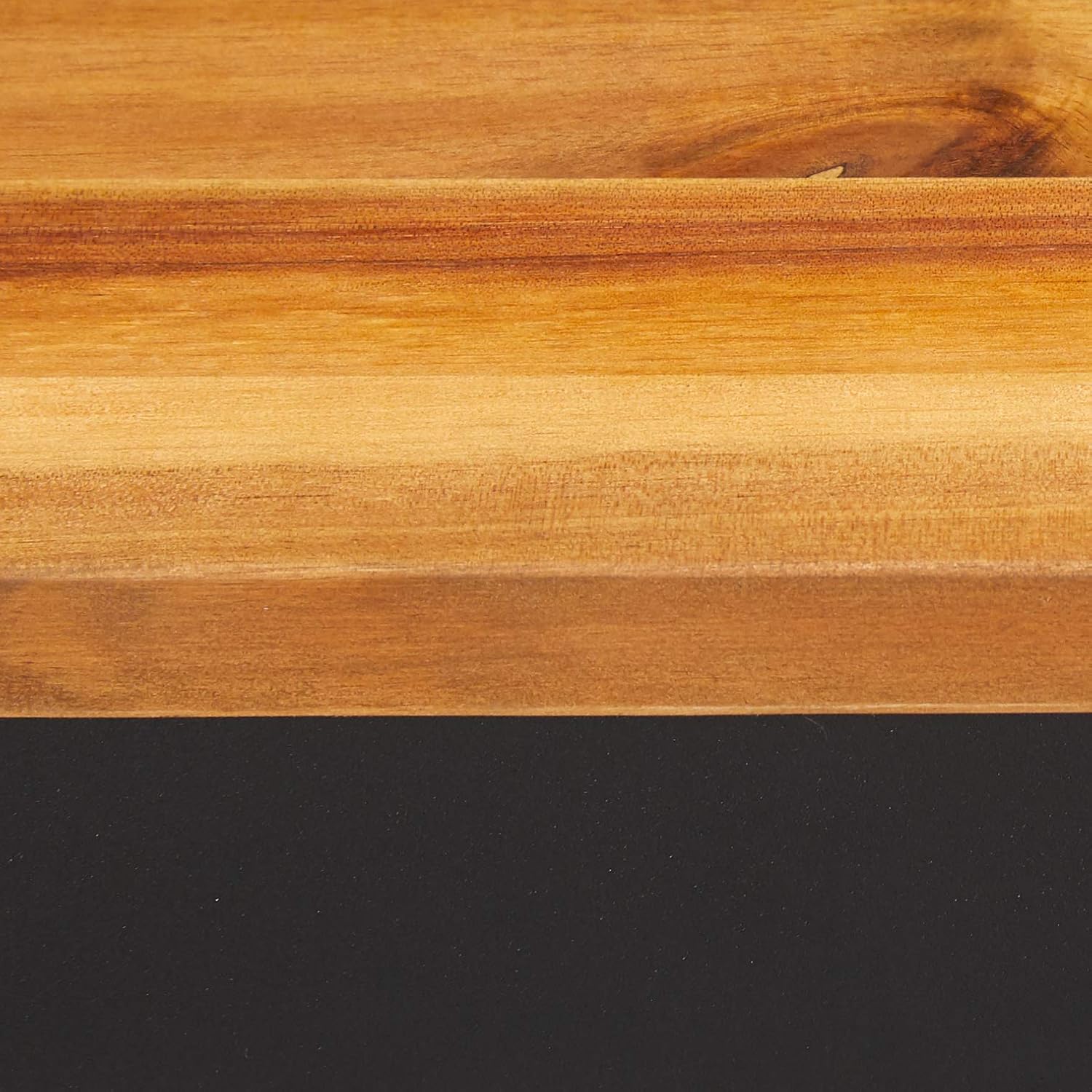 Teak Finish Black Acacia Wood Dining Table V869