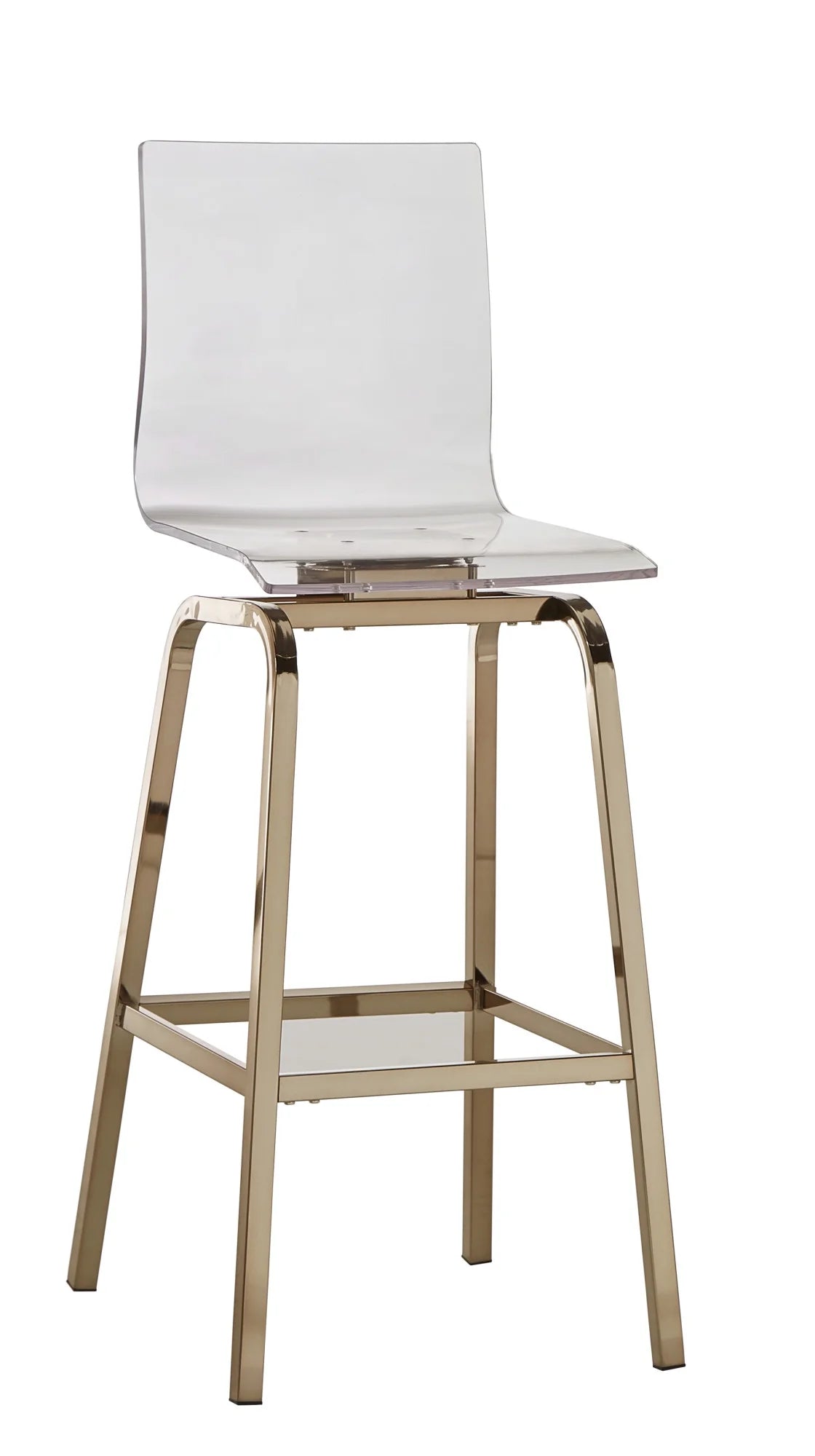 Champagne Gold Acrylic Swivel Bar Stools, Set 2 L299170