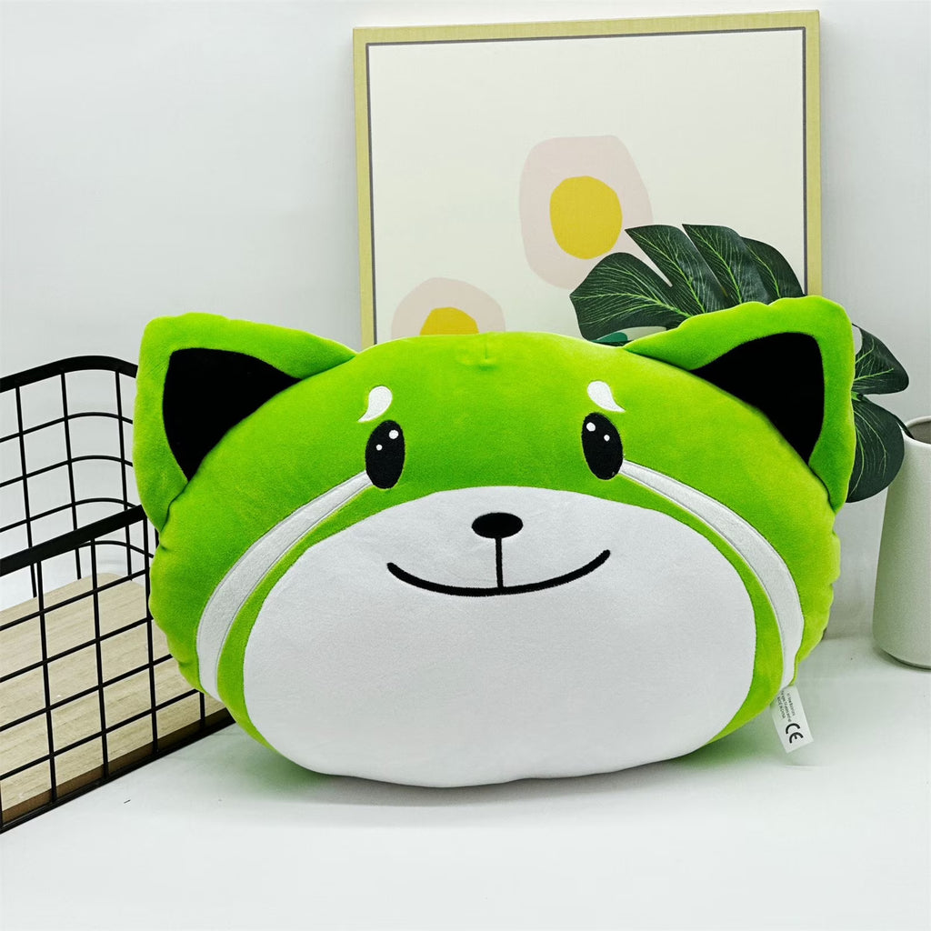 Green Foxes Plush Stuffed Animal Pillow B343