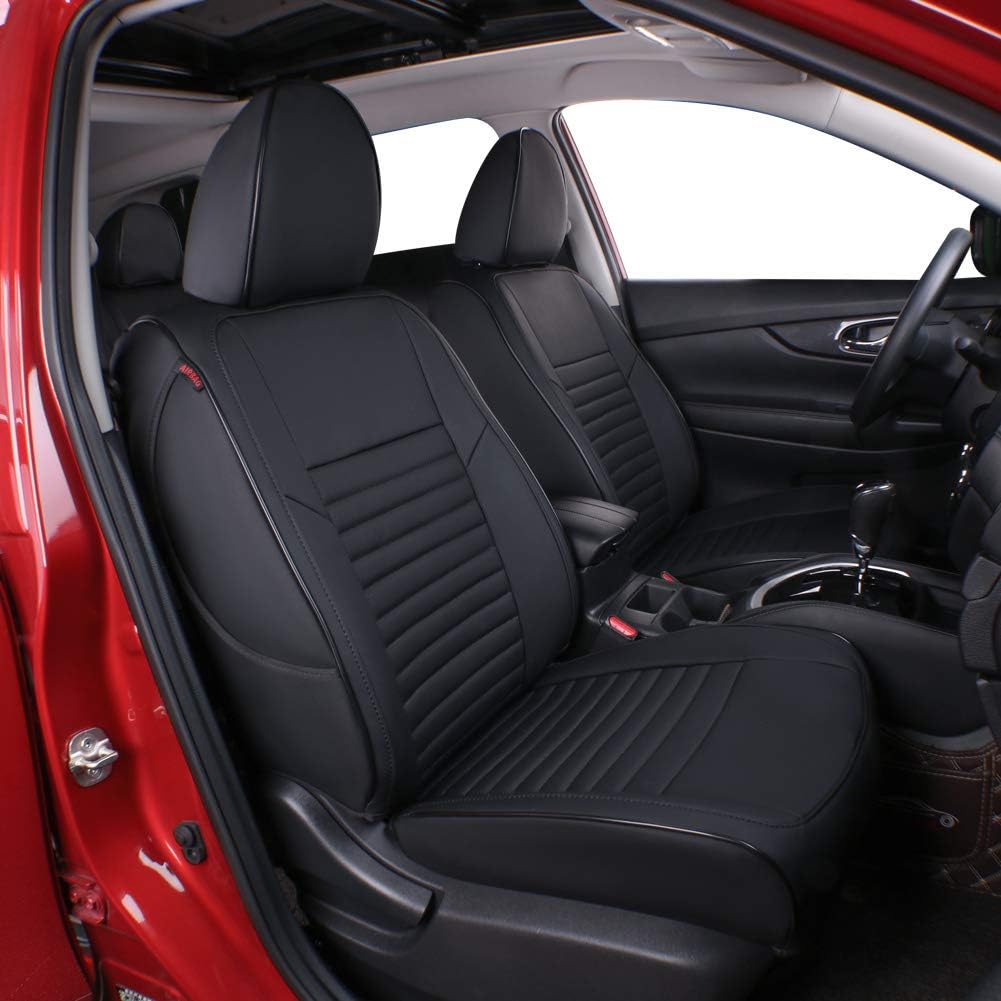 Beige Leatherette Car Seat Covers for Nissan Rogue 2014-2020 Q8841