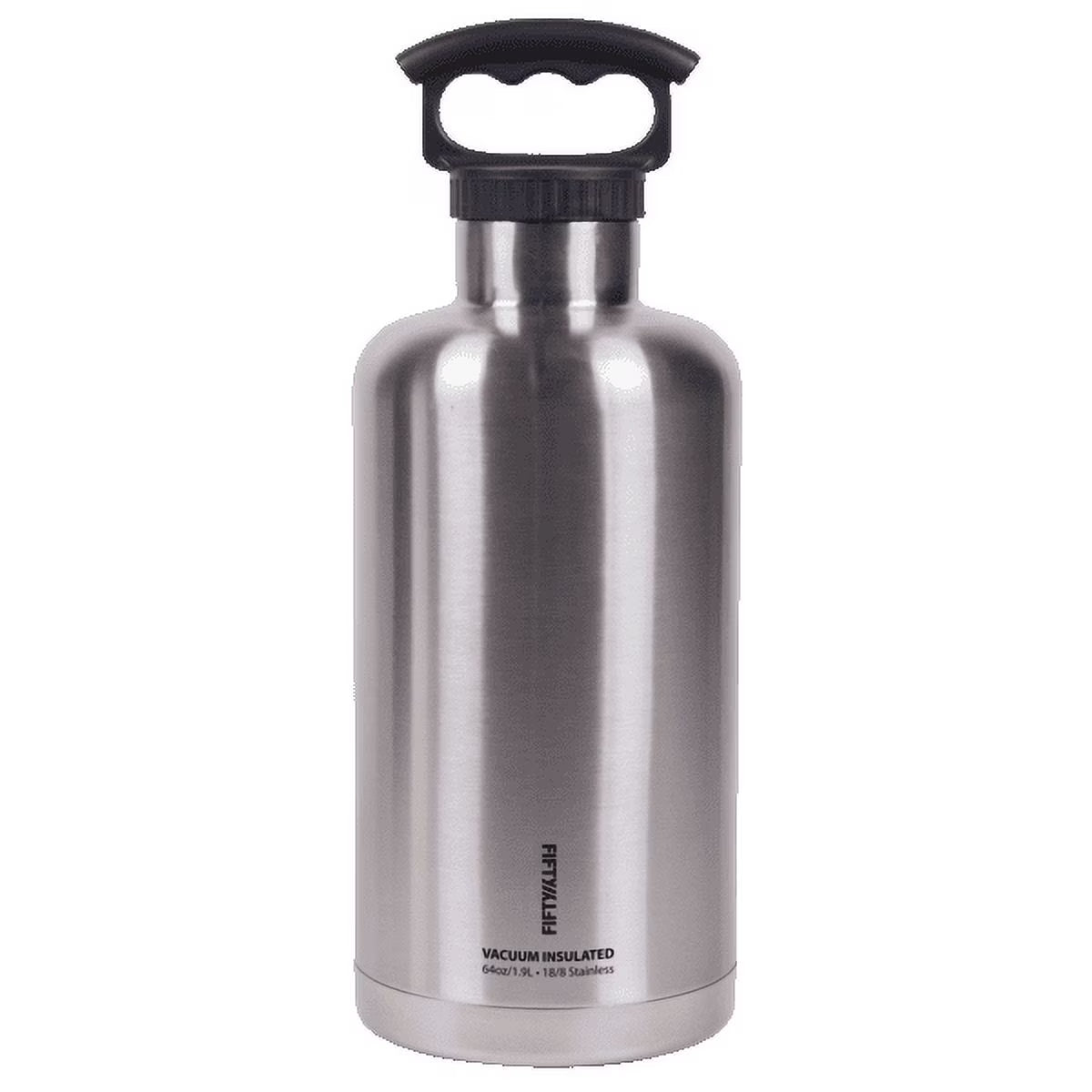 64oz Stainless Steel Tank Growler with 3 Finger Grip Cap K63414