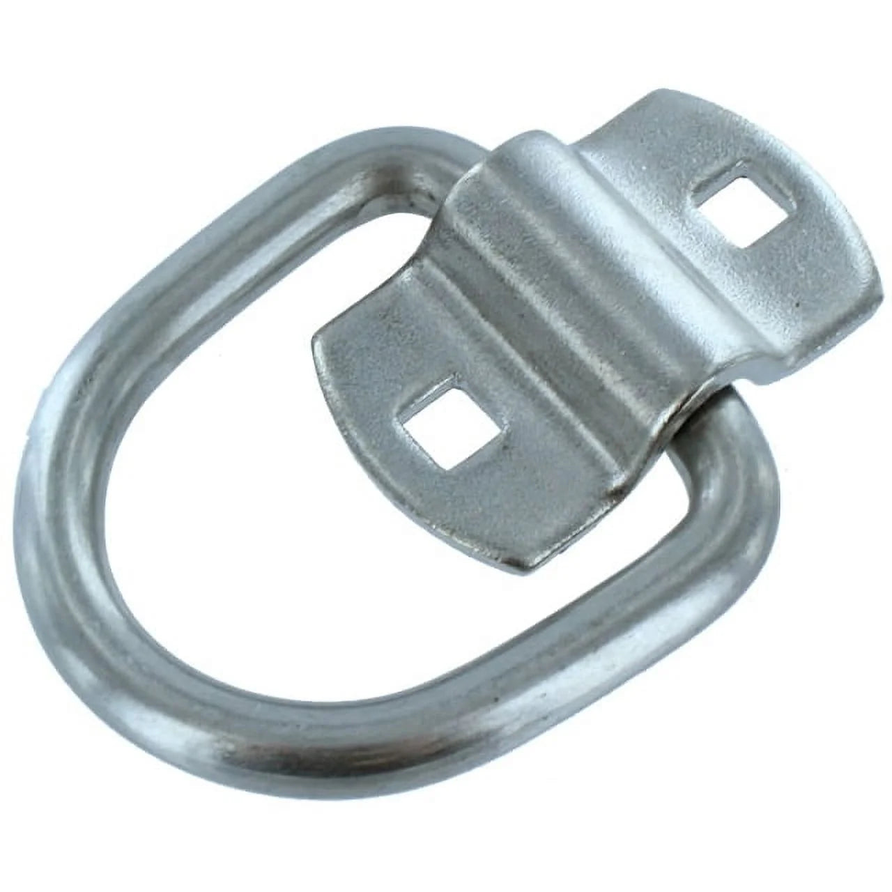 D-Ring Tie Down with Mounting Bracket, White Zinc Plated Steel, 12,000 lbs. Break Strength L4888