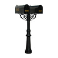 Twin Post Mailbox System with Fluted Base L1038