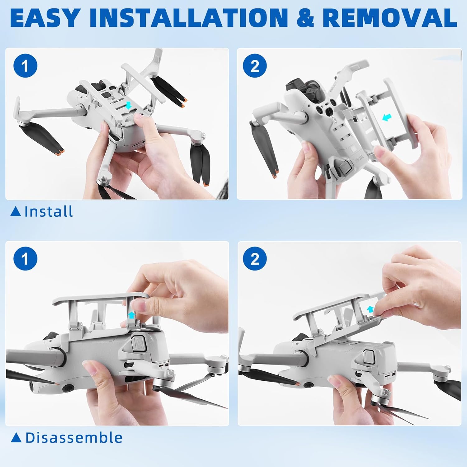 Foldable Extension Leg Stand Protector Kit for Mini 4 Pro Drone Z6992