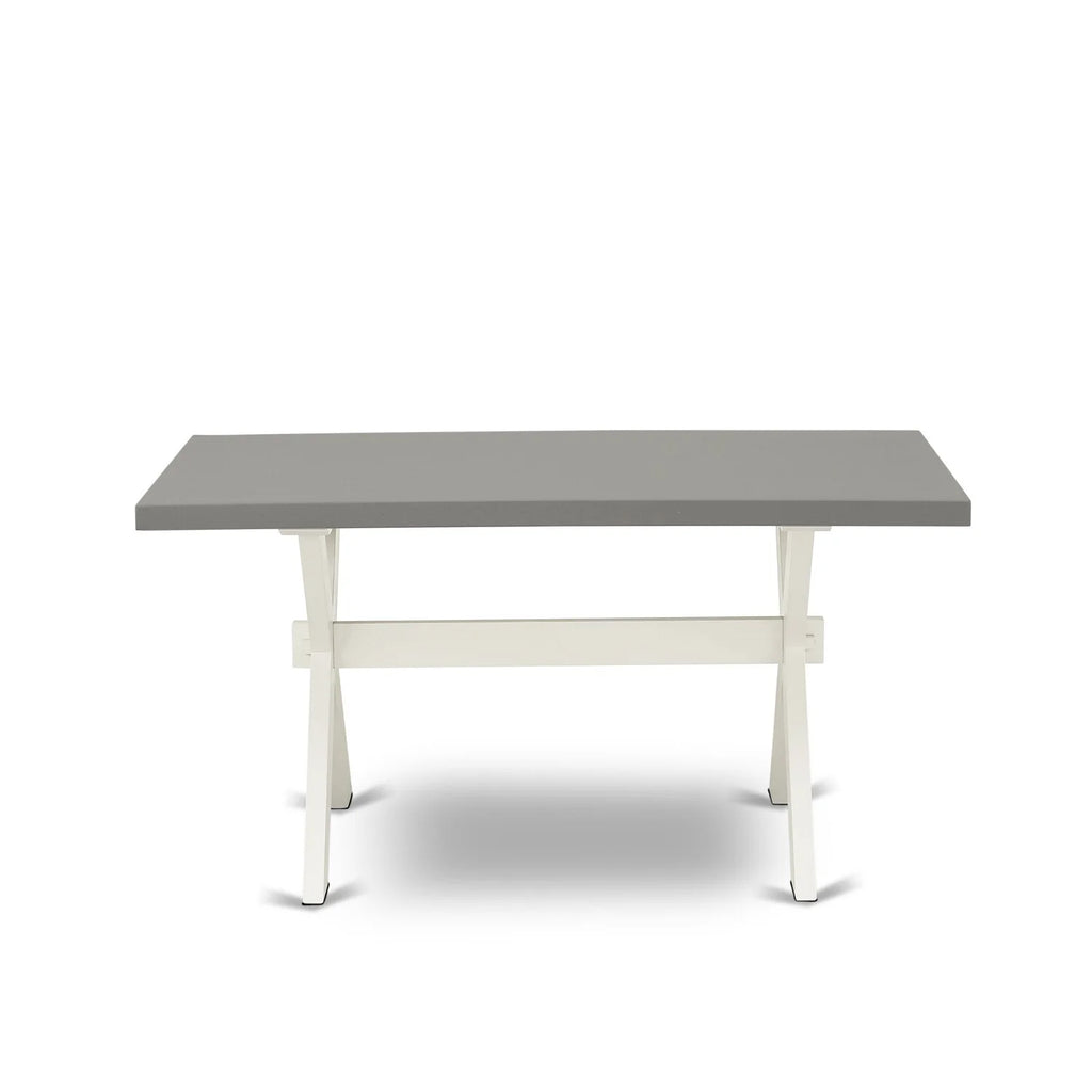 7-piece Wood Dining Set in White/Doeskin K17786
