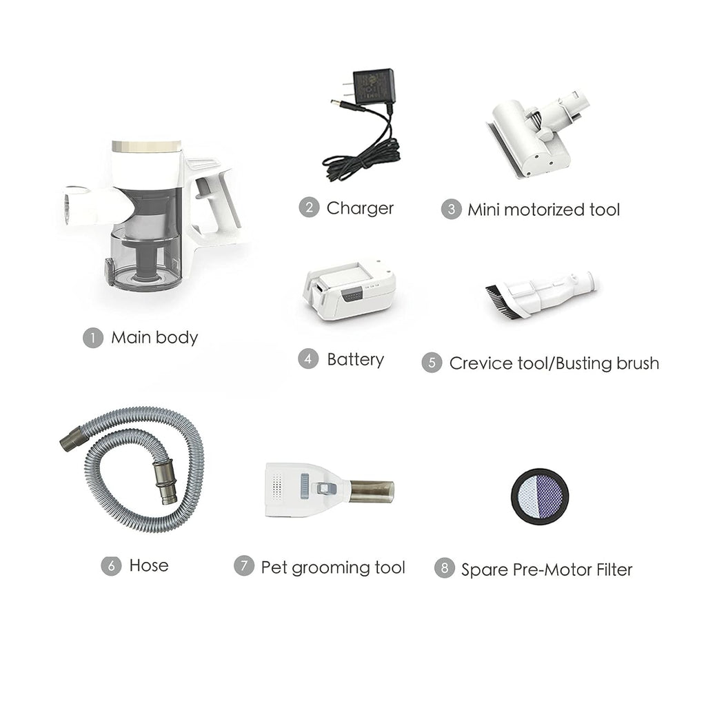 Cordless Pet Vacuum Cleaner with Grooming Brush S2894