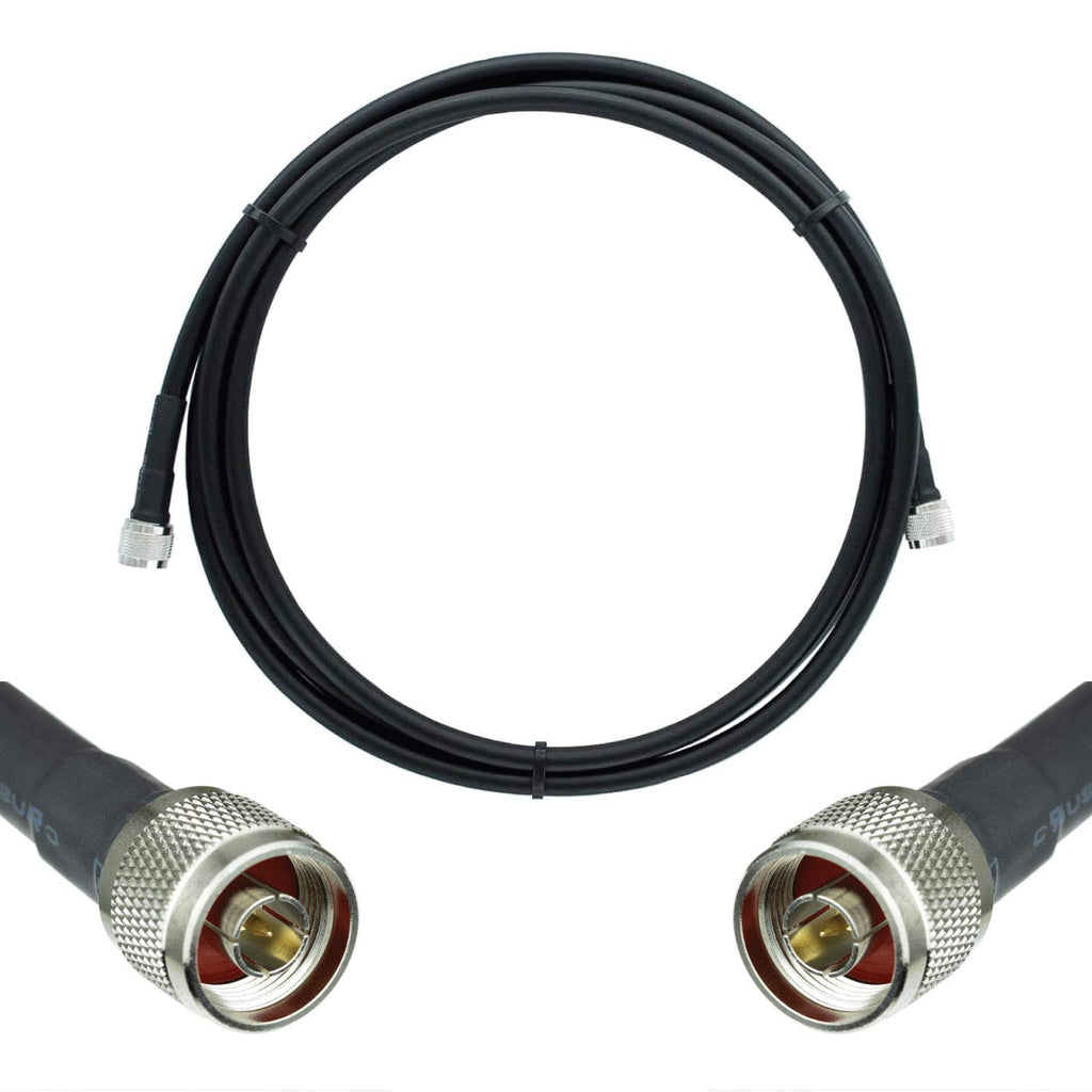 50-ohm N-Male to N-Male Black Coax Cable 60ft L65725