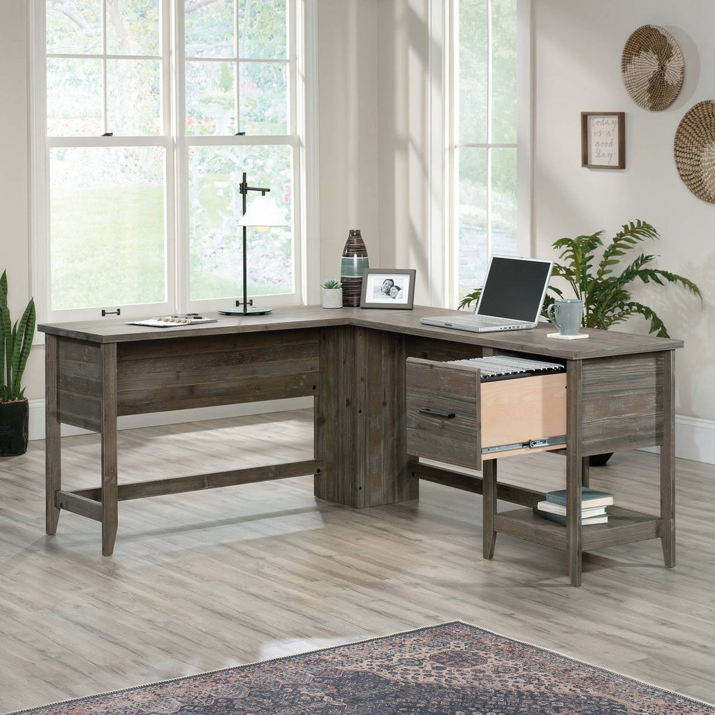 L-Shaped Desk with Storage A849441