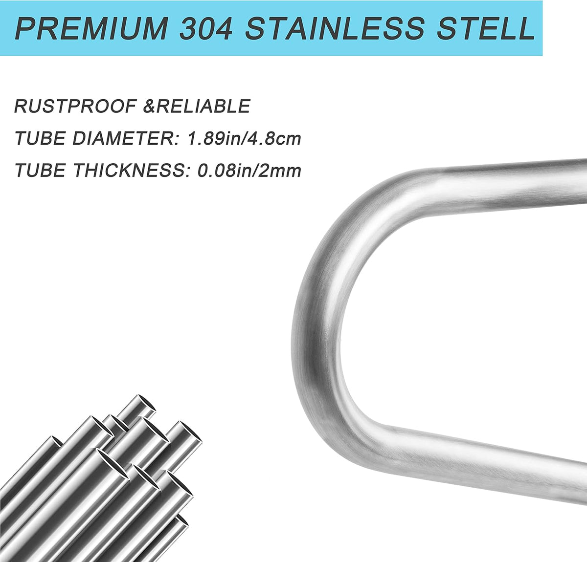 Rustproof Stainless Steel Swimming Pool Handrail Q750