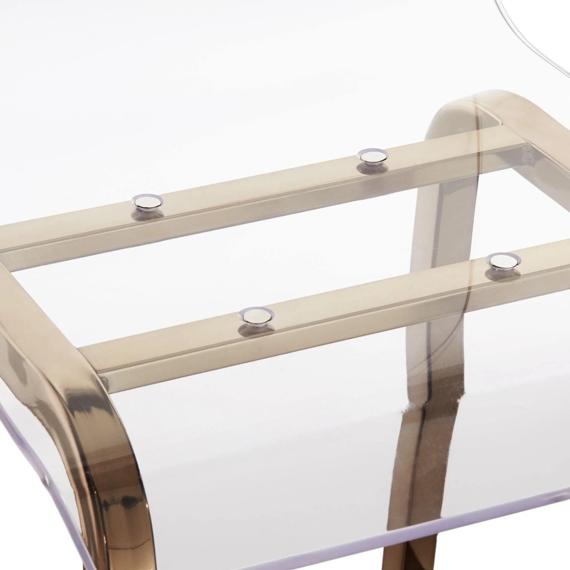 Champagne Gold Acrylic Swivel Bar Stools, Set 2 L299170