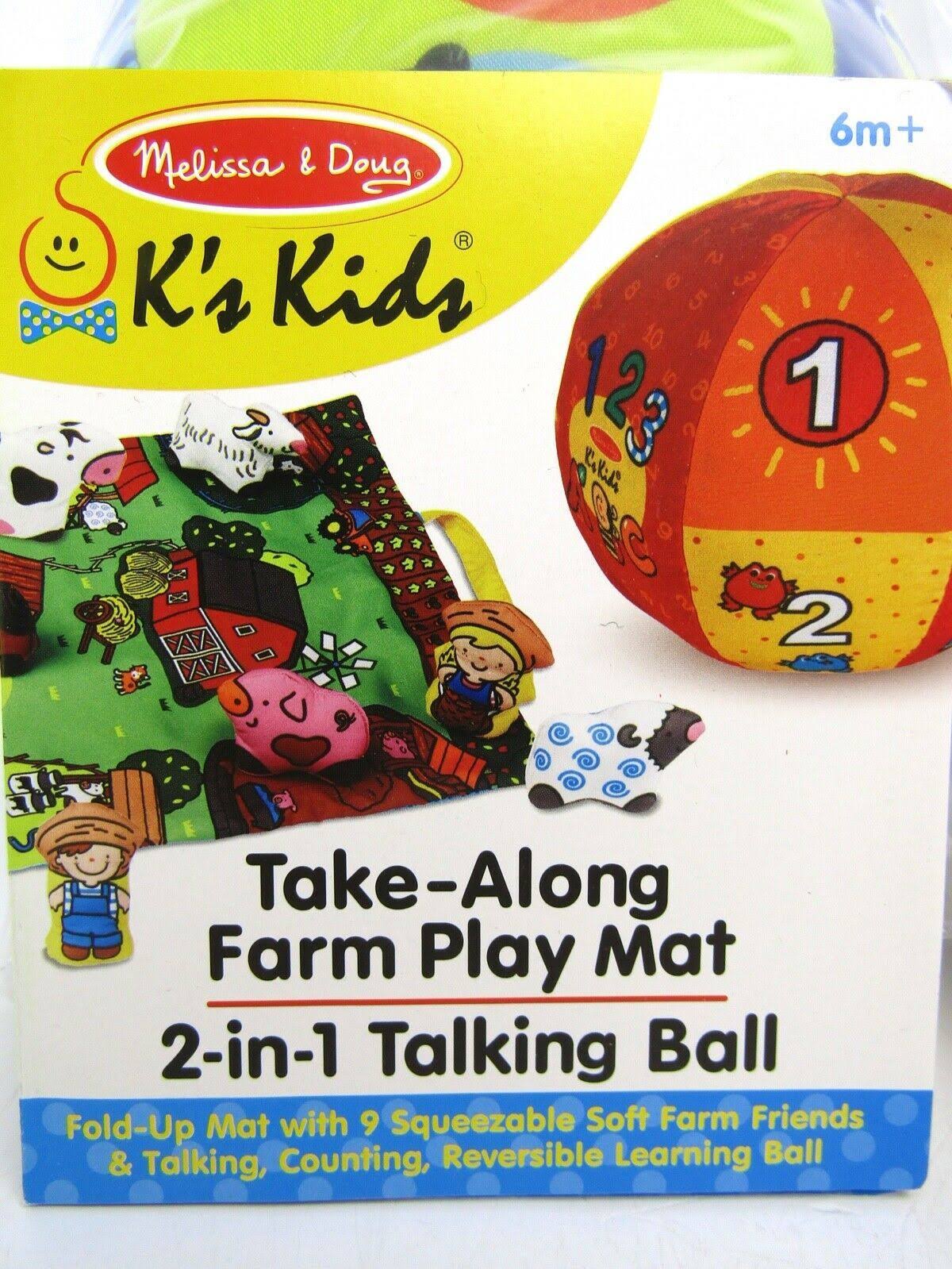 2-in-1 Talking Ball and Take-Along Farm Play Mat H690