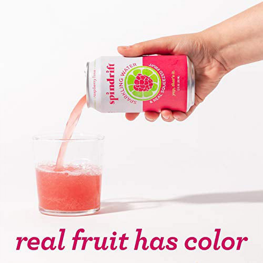 Raspberry Lime Sparkling Water, 12 Fl Oz Cans, Pack of 24 F66086