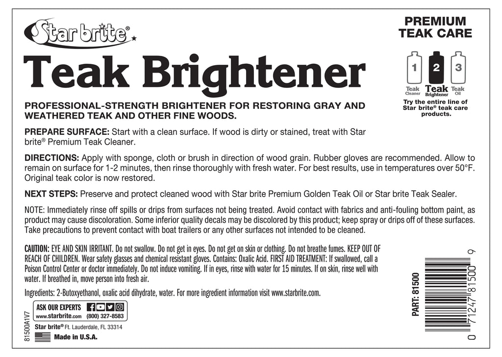 Teak Brightener - 1 Gallon N579