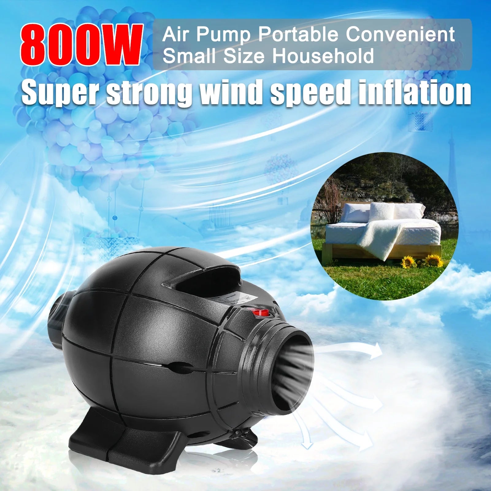 800W Electric Air Pump Inflator D313