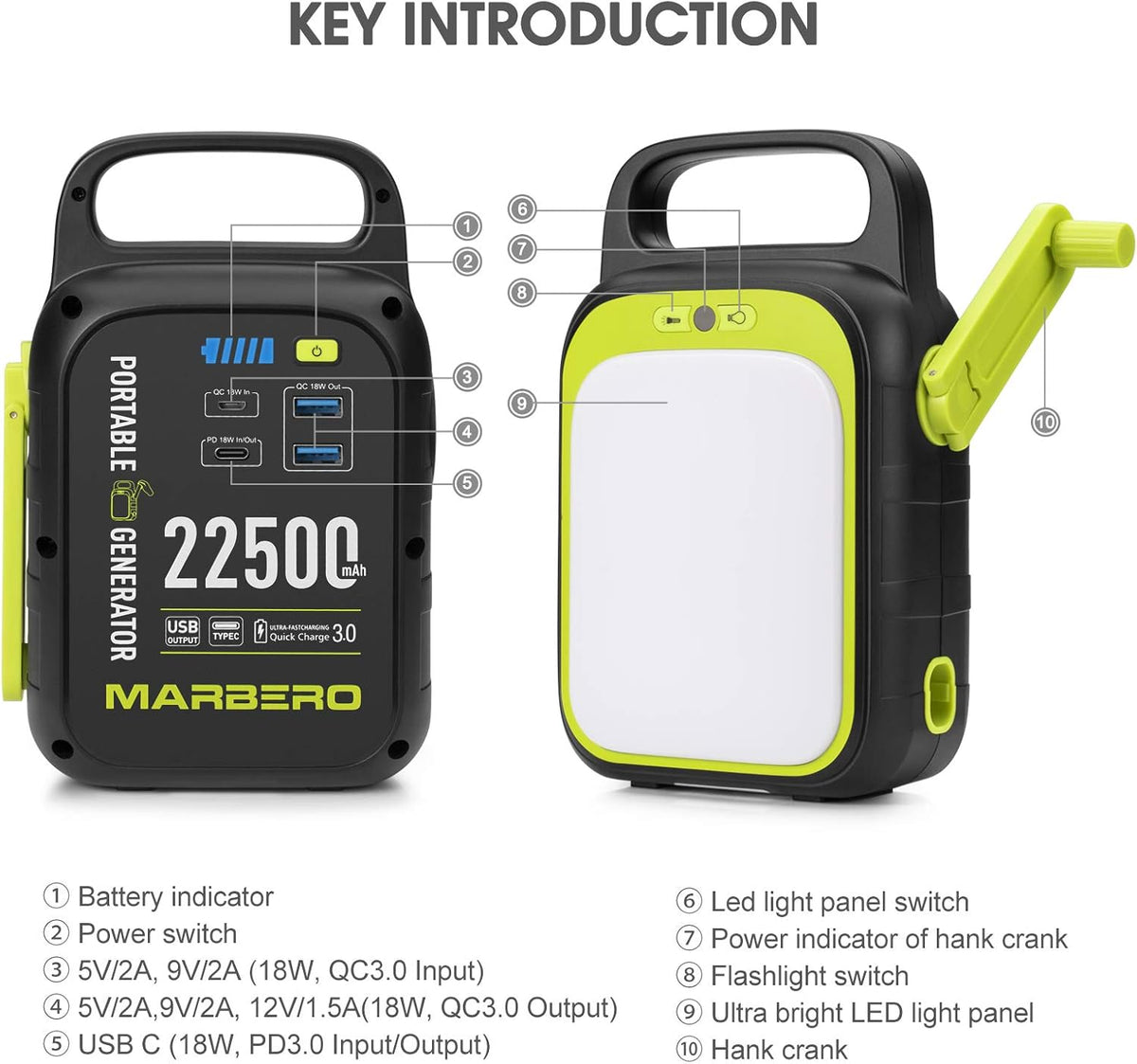 22500mAh Portable Power Station with LED Flashlight P51368