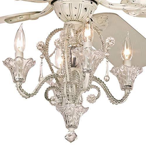 White Ceiling Fan with Pull Chain LED Kit C22391