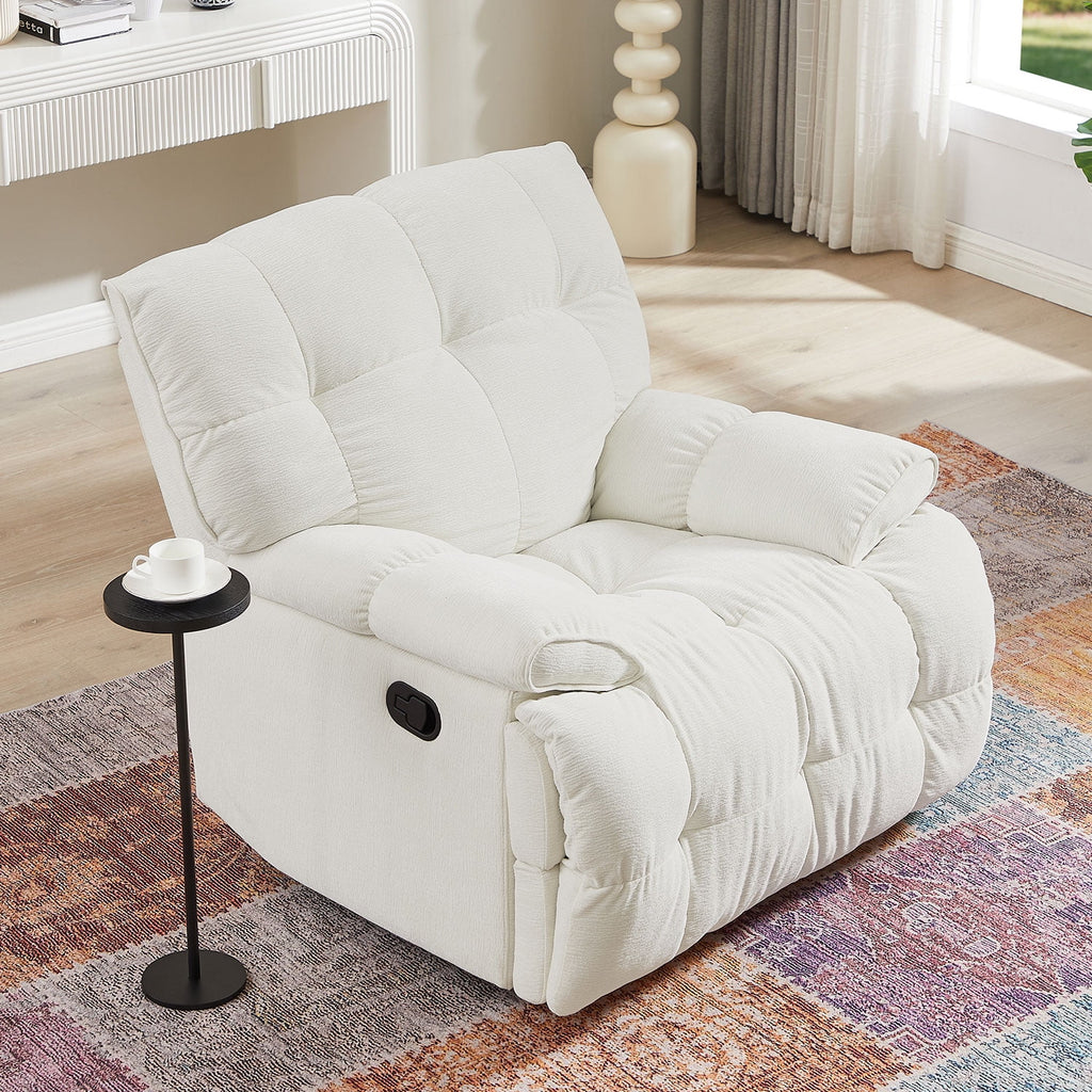 Cream Fabric Reclining Chair P32868