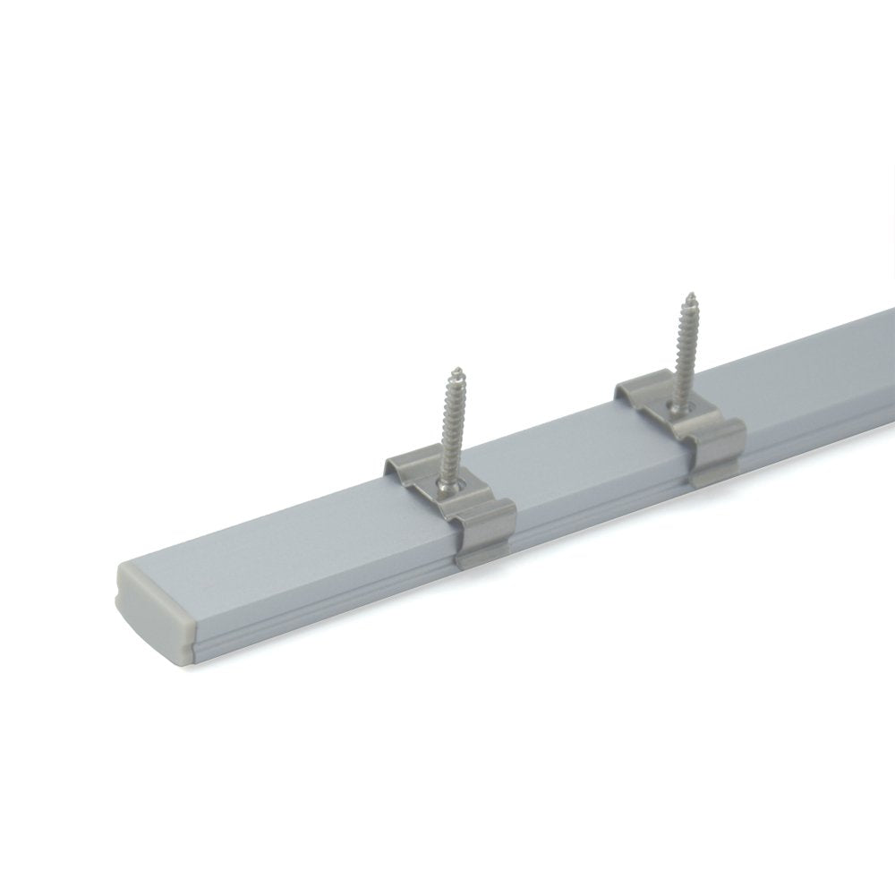 20-Pack 3.3ft U Shape LED Aluminum Channel System with Milky Cover, End Caps and Mounting Clips C466