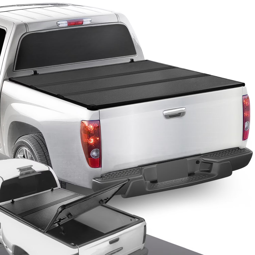 Hard Solid Tri-Fold Clamp-On Tonneau Cover for Truck 5'3" Bed P5306