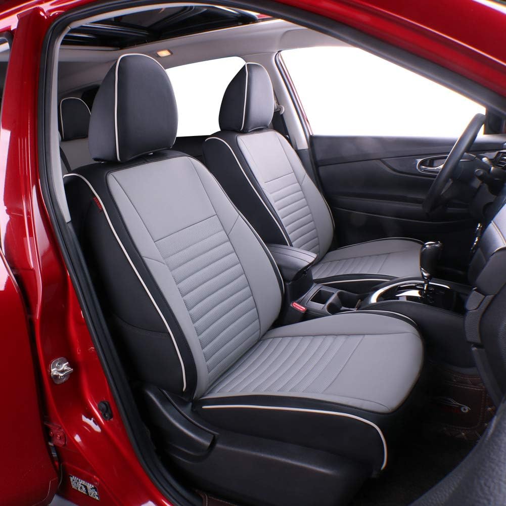 Beige Leatherette Car Seat Covers for Nissan Rogue 2014-2020 Q8841