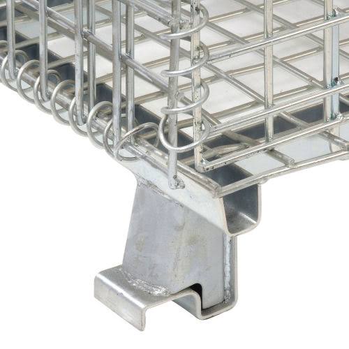 Folding Wire Container 48x40x36-1/2 3000-4000 lb Cap. Drop Gate W845