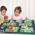 Construction Building Sets with 6 Cartoon Character Toys I371317