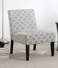 3pc Gray Fabric Side Table and 2 Chairs S795