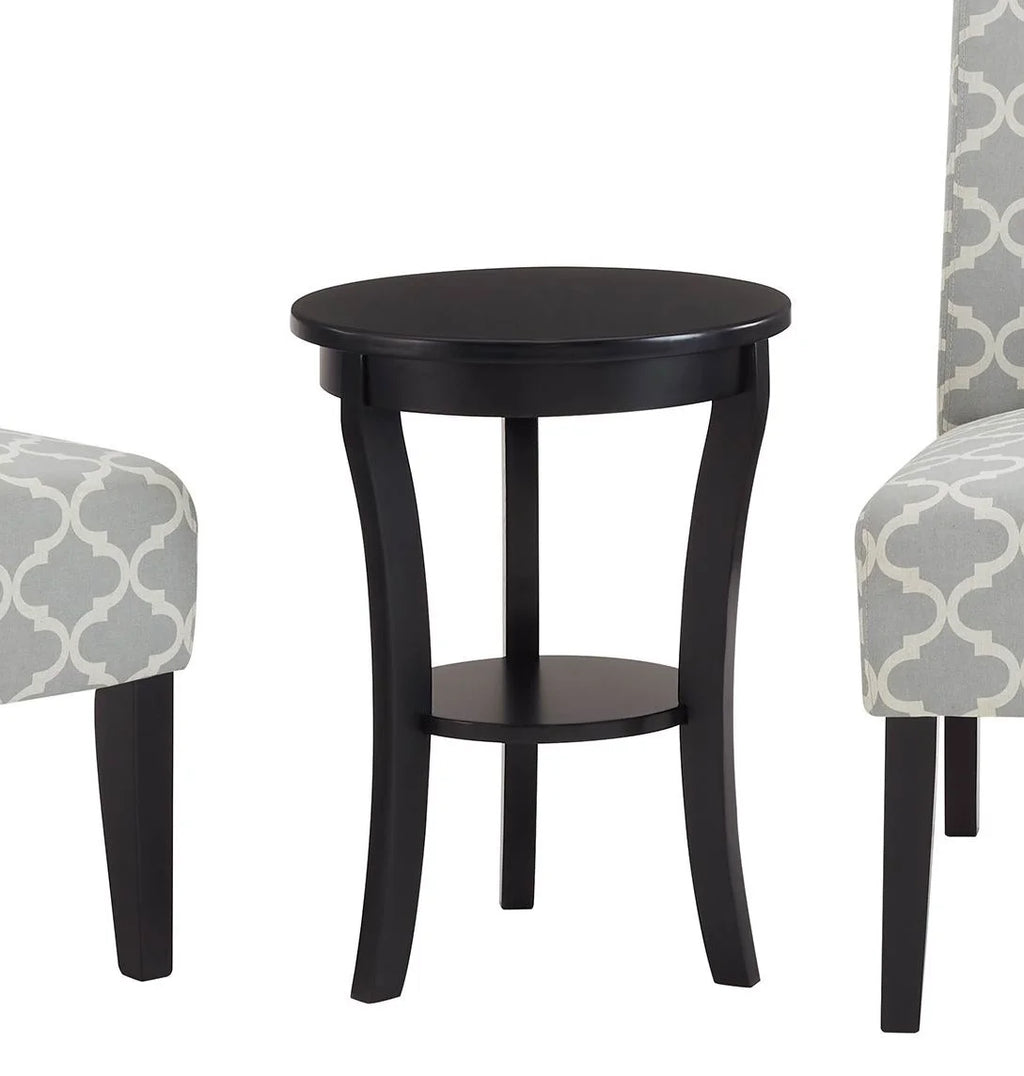 3pc Gray Fabric Side Table and 2 Chairs S795