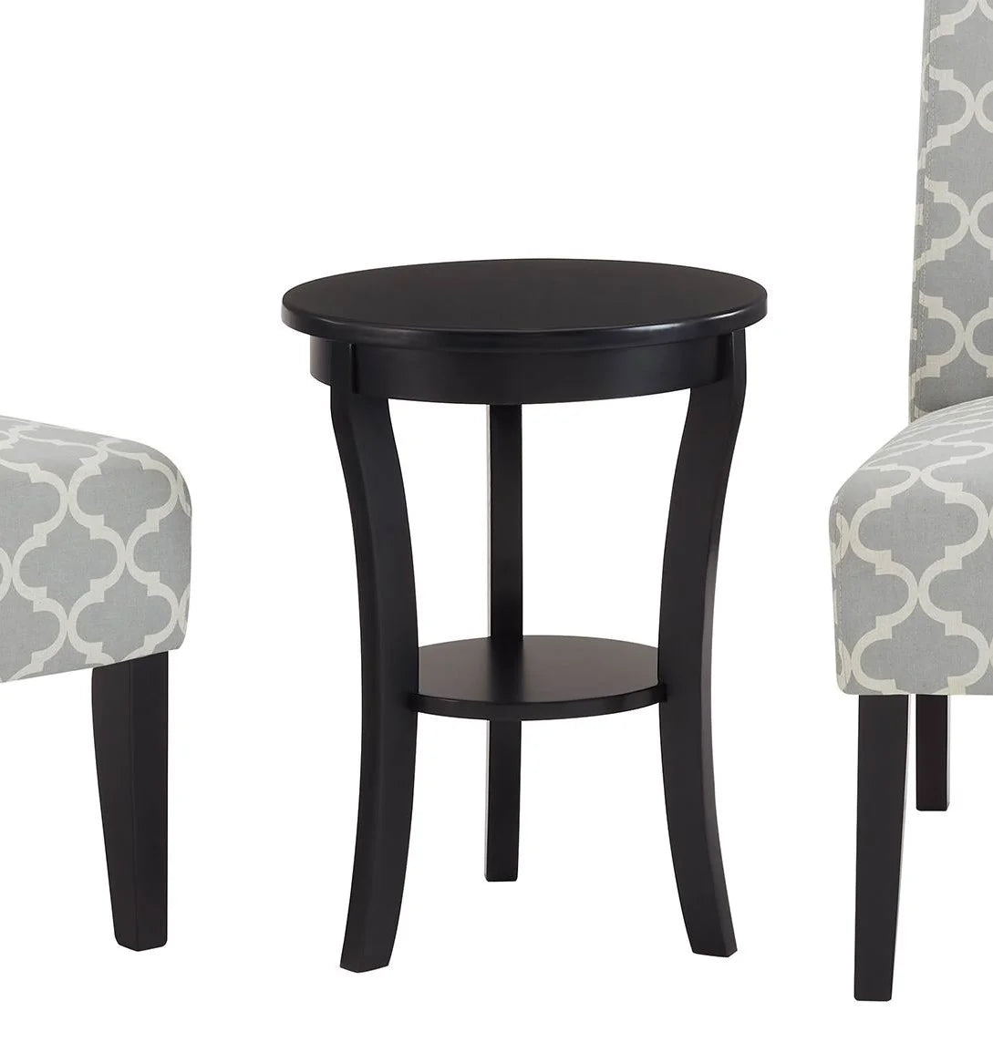 3pc Gray Fabric Side Table and 2 Chairs S795