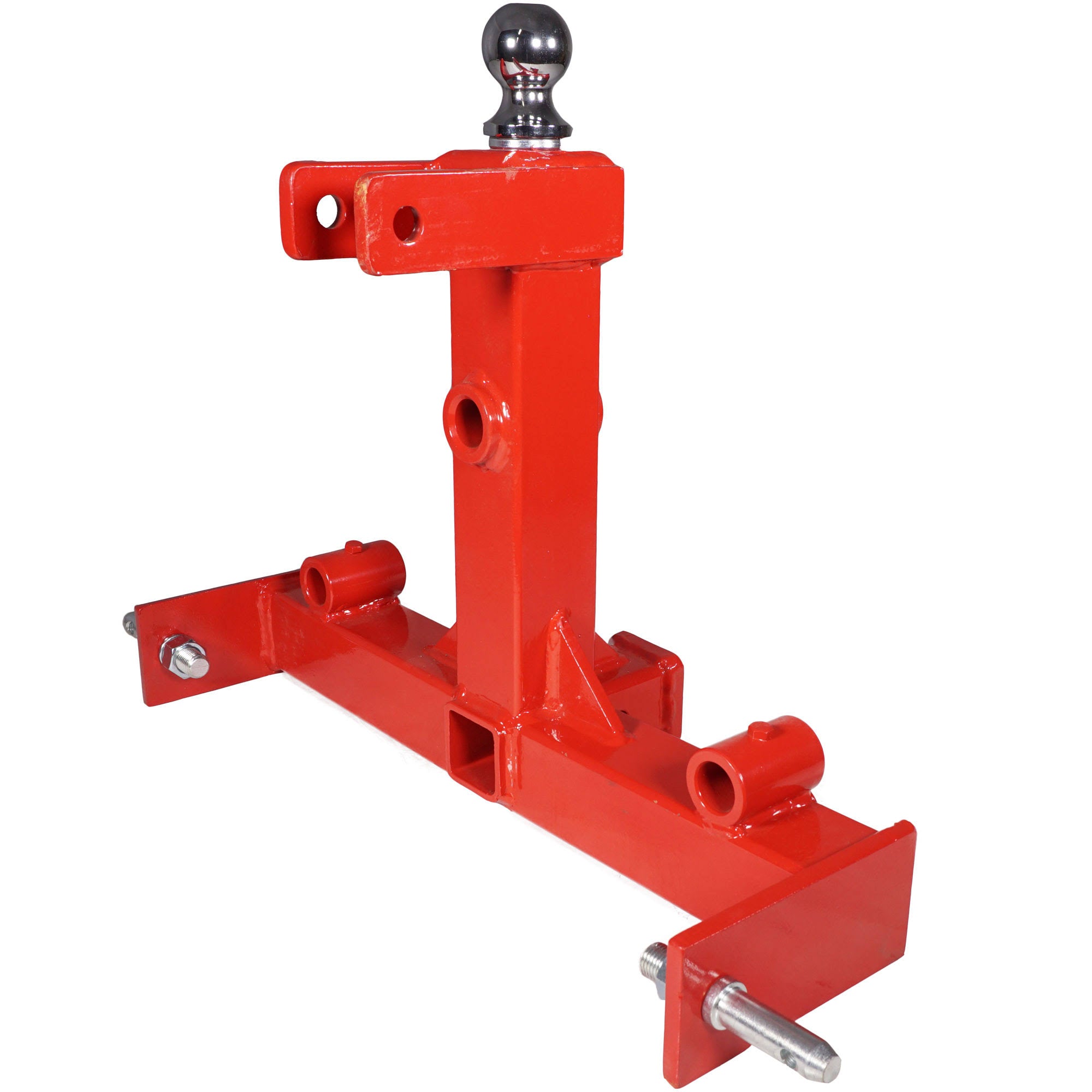 Tractor Trailer Hitch and Ball Drawbar Gooseneck Receiver 3 Point Cat 1 Hay Red S72237