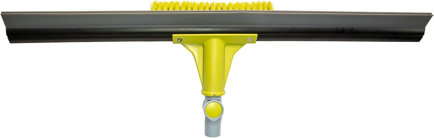 Extension Pole with Floor Squeegee and Grout Scrubbing Brush Combo Q78686