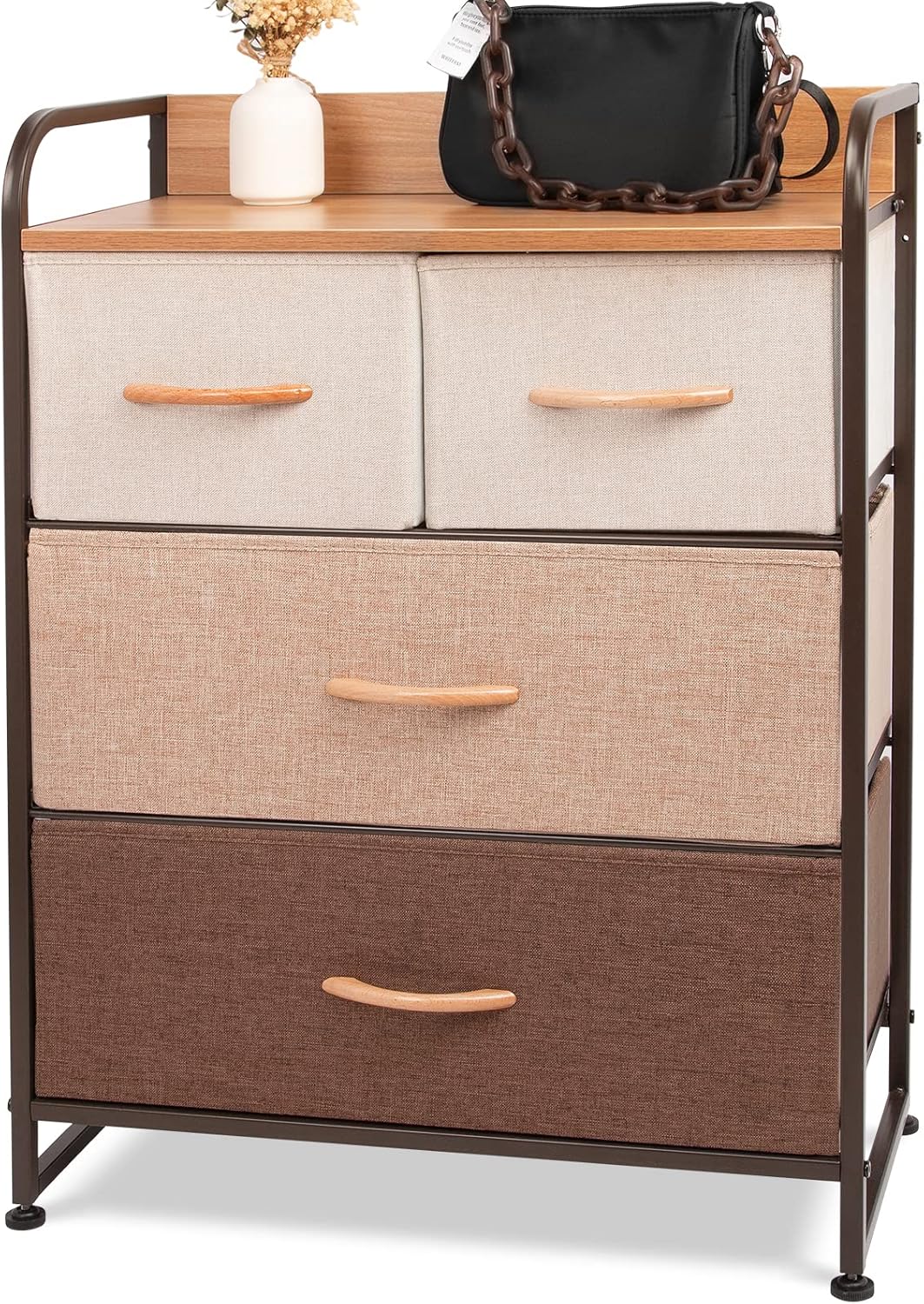 Fabric 7 Drawer Dresser Storage Tower with Steel Frame O227709