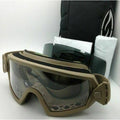 Tan Goggles with Clear Grey Lenses N250101