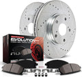 Front Z23 Carbon Fiber Brake Pads with Drilled & Slotted Brake Rotors Kit C675